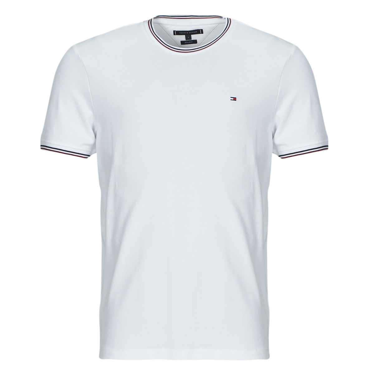 Ruhák Férfi Rövid ujjú pólók Tommy Hilfiger RWB TIPPED COLLAR TEE Fehér