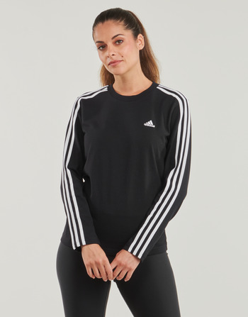 Ruhák Női Hosszú ujjú pólók Adidas Sportswear Essentials 3-Stripes Long Sleeve Long-Sleeve Top Fekete  / Fehér