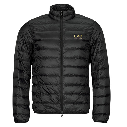 Ruhák Férfi Steppelt kabátok Emporio Armani EA7 CORE IDENTITY DOWN JACKET Fekete  / Arany