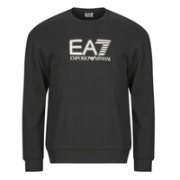 Ruhák Férfi Pulóverek Emporio Armani EA7 VISIBILITY SWEATSHIRT Fekete  / Fehér