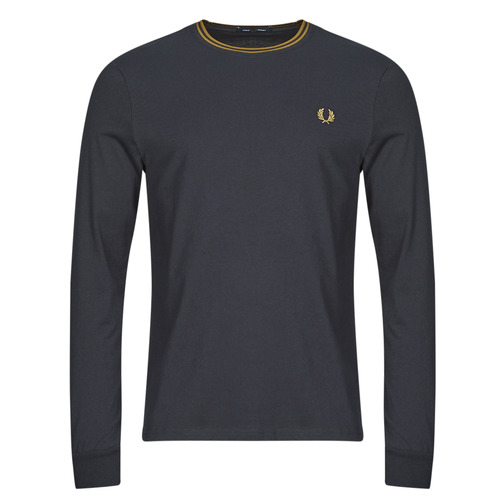 Ruhák Férfi Pulóverek Fred Perry TWIN TIPPED Tengerész