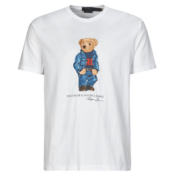 Ruhák Férfi Rövid ujjú pólók Polo Ralph Lauren T-SHIRT AJUSTE EN COTON POLO BEAR Fehér / Fehér / Farmer / Medve