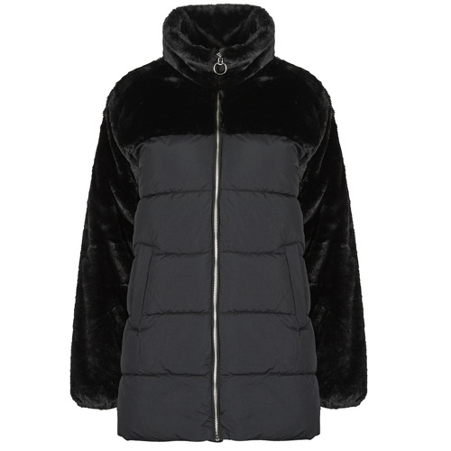 Ruhák Női Steppelt kabátok Only ONLWANJA FUR PUFFER MIX COAT CC OTW Fekete 