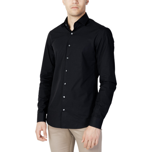 Ruhák Férfi Hosszú ujjú ingek Calvin Klein Jeans POPLIN STRETCH SLIM SHIRT K10K103025 Fekete 