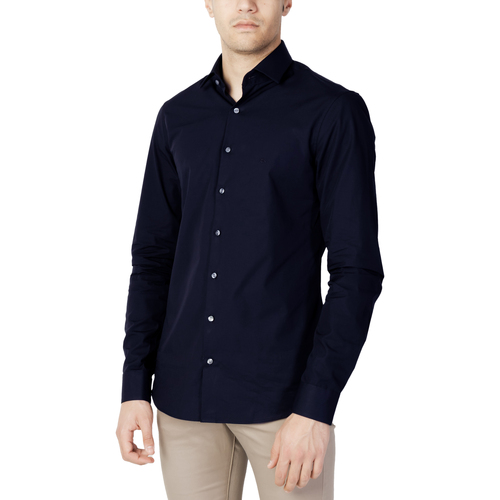 Ruhák Férfi Hosszú ujjú ingek Calvin Klein Jeans POPLIN STRETCH SLIM SHIRT K10K103025 Kék