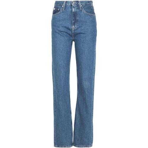 Ruhák Női Egyenes szárú farmerek Calvin Klein Jeans HIGH RISE STRAIGH J20J222138 Kék