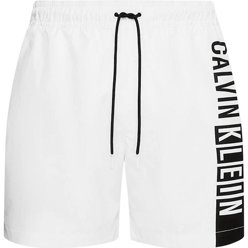 Ruhák Férfi Fürdőruhák Calvin Klein Jeans MEDIUM DRAWSTRING-GRAPHIC KM0KM00991 Fehér