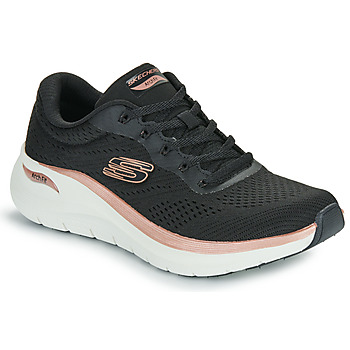 Cipők Női Rövid szárú edzőcipők Skechers ARCH FIT 2.0 GLOW THE DISTANCE Fekete  / Arany