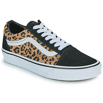 Cipők Női Rövid szárú edzőcipők Vans Old Skool Fekete  / Leopárd