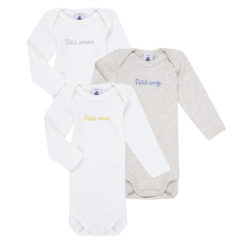 Petit Bateau BODY US ML MESSAGES PACK X3