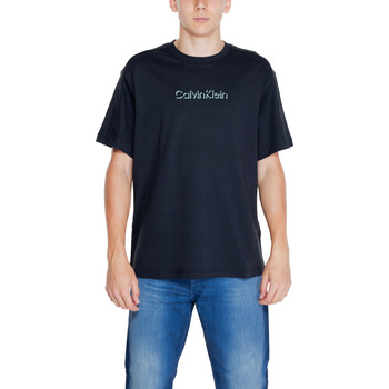 Ruhák Férfi Hosszú ujjú galléros pólók Calvin Klein Jeans SHADOW EMBOSSED LOGO K10K113105 Fekete 