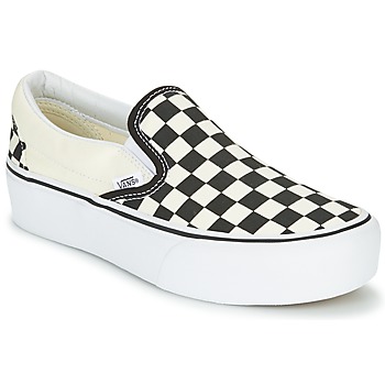 Cipők Női Belebújós cipők Vans Classic Slip-On Platform Fekete  / Fehér