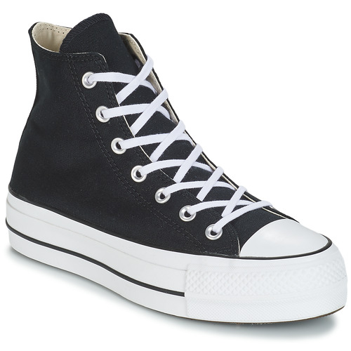 Cipők Női Magas szárú edzőcipők Converse CHUCK TAYLOR ALL STAR LIFT CANVAS HI Fekete 