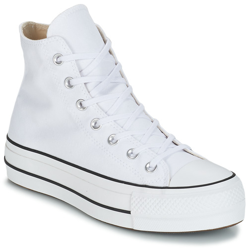 Cipők Női Magas szárú edzőcipők Converse CHUCK TAYLOR ALL STAR LIFT CANVAS HI Fehér