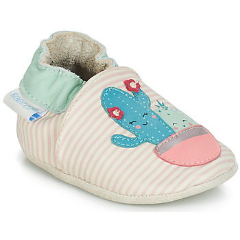 Scarpe Bambina Scarpette neonato Robeez CACTUS Ecru / Rosa