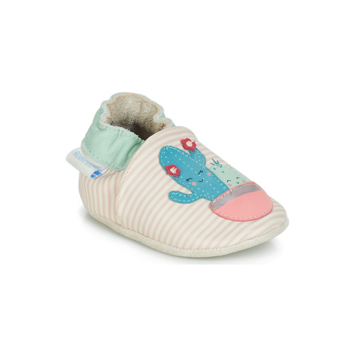 Scarpe Bambina Scarpette neonato Robeez CACTUS Ecru / Rosa