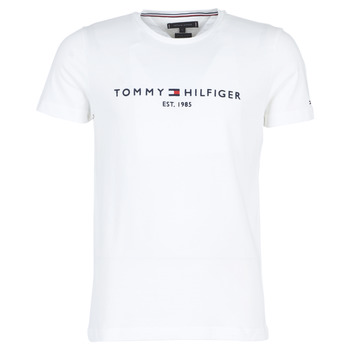 Abbigliamento Uomo T-shirt maniche corte Tommy Hilfiger TOMMY FLAG HILFIGER TEE Bianco / Cassé