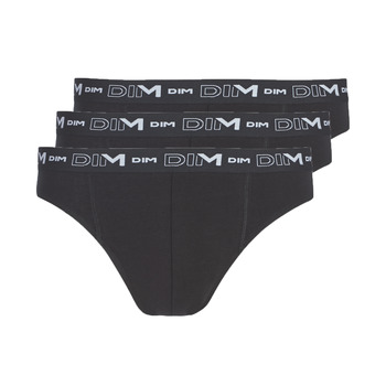 Biancheria Intima Uomo Slip DIM COTON STRETCH X3 Nero