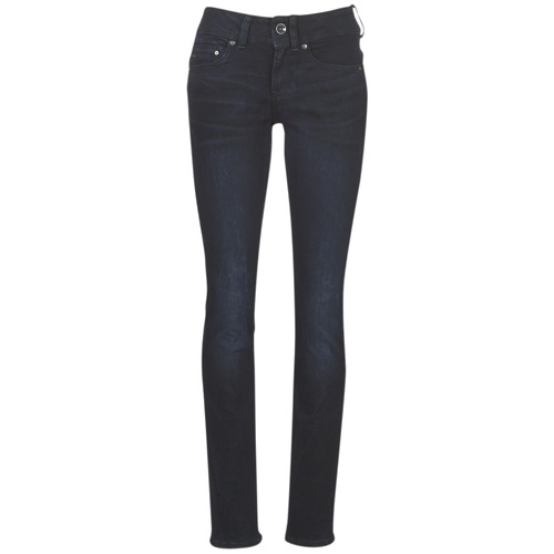 Abbigliamento Donna Jeans dritti G-Star Raw MIDGE MID STRAIGHT WMN Blu / Nero