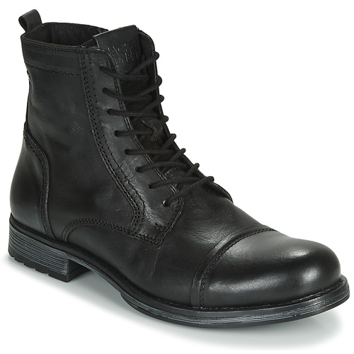 Scarpe Uomo Stivaletti Jack & Jones JFW RUSSEL LEATHER Nero