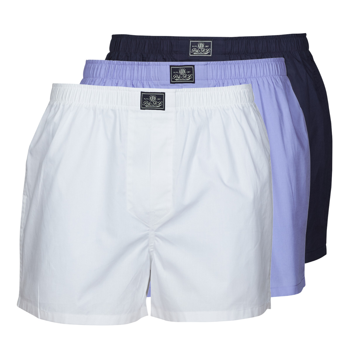 Biancheria Intima Uomo Mutande uomo Polo Ralph Lauren OPEN BOXER 3 PACK Bianco / Blu / Marine