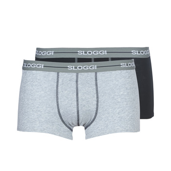 Biancheria Intima Uomo Boxer Sloggi  MEN START X 2 Grigio / Nero