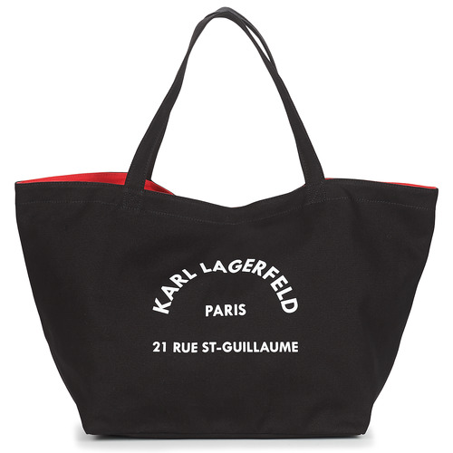 Borse Tote bag / Borsa shopping Karl Lagerfeld RUE ST GUILLAUE CANVAS TOTE Nero