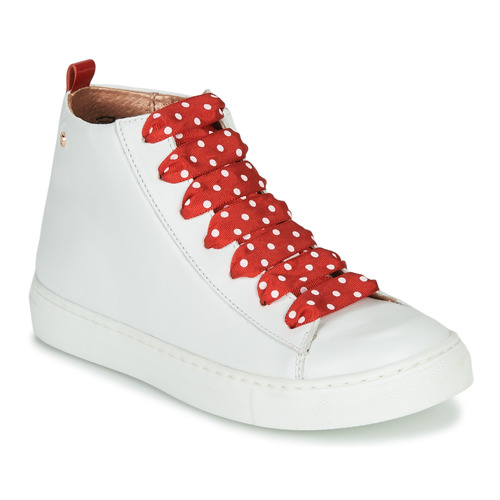 Scarpe Bambina Sneakers alte Little Mary SASHA (VE014) Bianco / Rosso