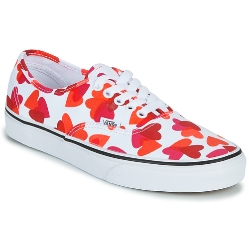 Scarpe Donna Sneakers basse Vans AUTHENTIC Bianco / Rosso