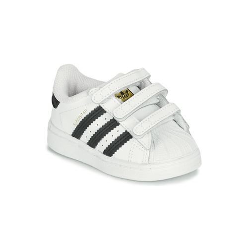 Scarpe Unisex bambino Sneakers basse adidas Originals SUPERSTAR CF I Bianco / Nero