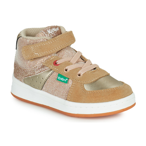 Scarpe Bambina Sneakers alte Kickers BILBON MID Beige