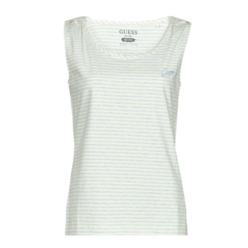 Abbigliamento Donna Top / T-shirt senza maniche Guess SAMY TANK TOP Blu / Bianco