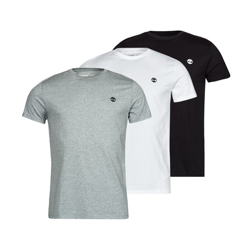 Abbigliamento Uomo T-shirt maniche corte Timberland SS BASIC JERSEY X3 Bianco / Grigio / Nero