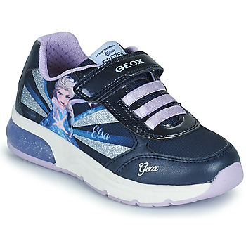 Scarpe Bambina Sneakers basse Geox J SPACECLUB GIRL Blu / Viola