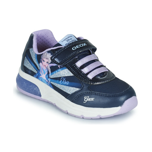 Scarpe Bambina Sneakers basse Geox J SPACECLUB GIRL Blu / Viola