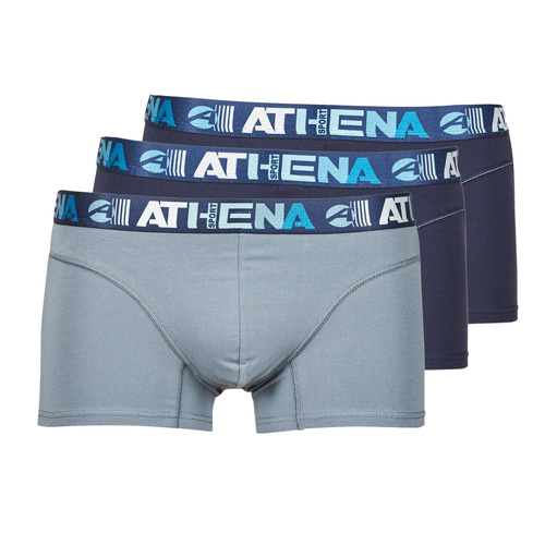 Biancheria Intima Uomo Boxer Athena ENDURANCE 24 H X3 Marine / Grigio / Marine