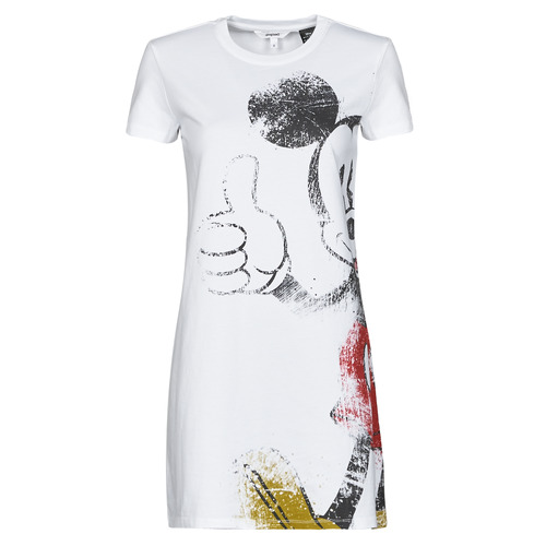 Abbigliamento Donna Abiti corti Desigual VEST_MY MICKEY Bianco