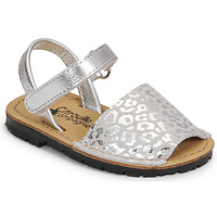 Scarpe Bambina Sandali Citrouille et Compagnie SQUOUBEL Leopard / Argento