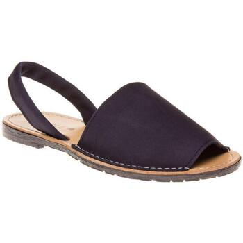 Scarpe Donna ciabatte Sole Toucan Nubuck Menorcan Sandali Blu