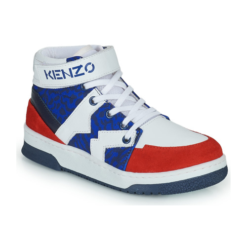 Scarpe Bambino Sneakers alte Kenzo K29074 Blu / Bianco / Rosso