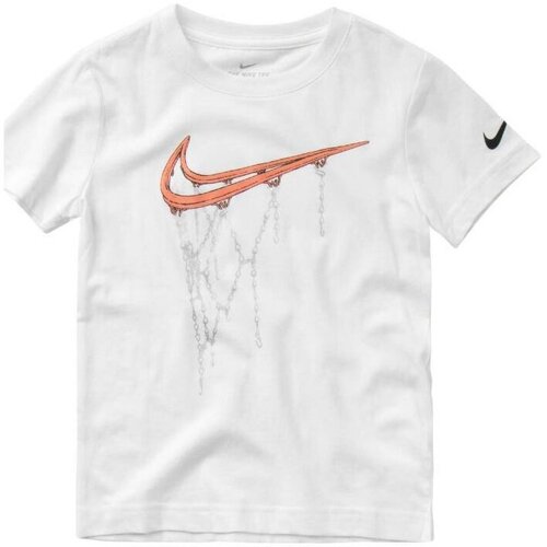 Abbigliamento Unisex bambino T-shirt maniche corte Nike T-Shirt Junior Swoosh Hoop SS Bianco