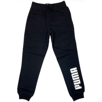 Abbigliamento Unisex bambino Pantaloni morbidi / Pantaloni alla zuava Puma Pantaloni Junior Logo Nero