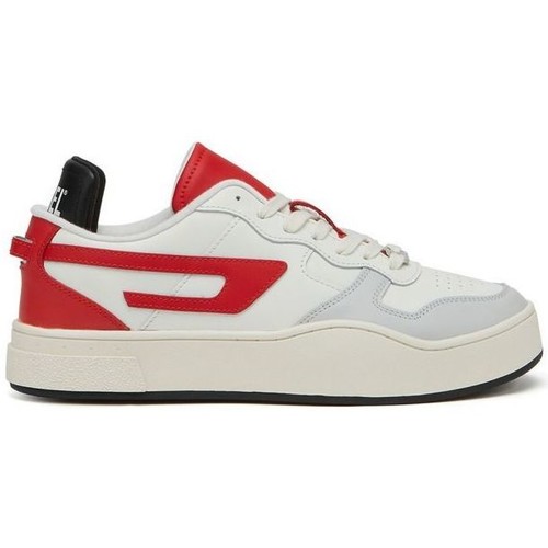 Scarpe Uomo Sneakers Diesel Y02674 PR013 - S-UKIYO LOW-H8978 WHITE/RED Bianco