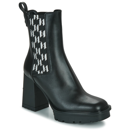 Scarpe Donna Stivaletti Karl Lagerfeld VOYAGE VI Monogram Gore Boot Nero