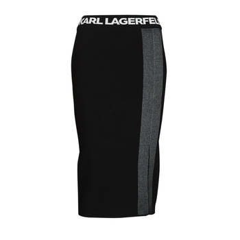 Abbigliamento Donna Gonne Karl Lagerfeld LIGHTWEIGHT KNIT SKIRT Nero