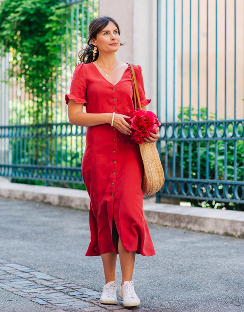 Abbigliamento Donna Abiti lunghi Céleste SOPHIE Rosso