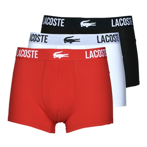 Biancheria Intima Uomo Boxer Lacoste 5H3321 X3 Nero / Bianco / Rosso