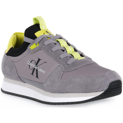 Scarpe Uomo Ciabatte Calvin Klein Jeans PFR RETRO RUNNER Grigio