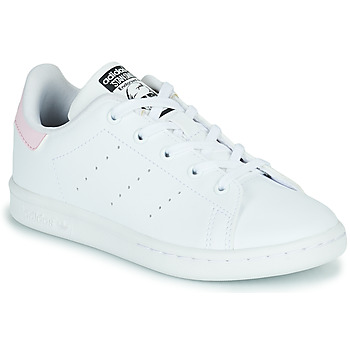 Scarpe Bambina Sneakers basse adidas Originals STAN SMITH C Bianco / Rosa