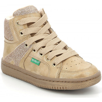 Scarpe Bambina Sneakers alte Kickers Lowell Beige